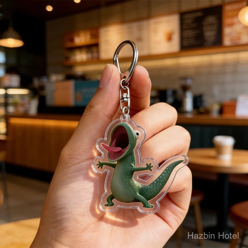สัตว์น่ารัก Lizard Lizard พวงกุญแจสําหรับผู้หญิงอุปกรณ์เสริมกระเป๋า Charm ตลก Lizard Beaver พวงกุญแจ