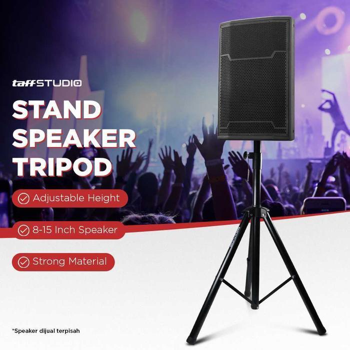 TaffSTUDIO ขาตั้งขาตั้งกล้องตั้งพื้นลําโพงระบบเสียง 8-15 นิ้ว 1.8M - SPS-502M - สีดํา AM10 Alanmasbr
