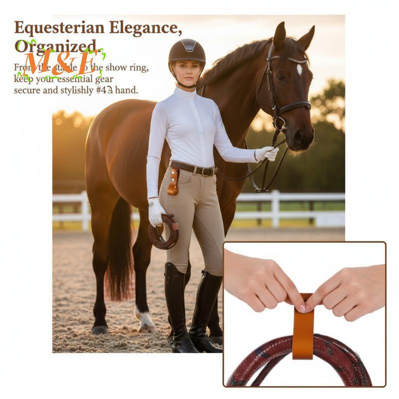 [M&E] ทนทาน Horse Whips Holder ปรับเข็มขัดเอว Anti Loss Whips Loop Case สําหรับ Horseba Training and