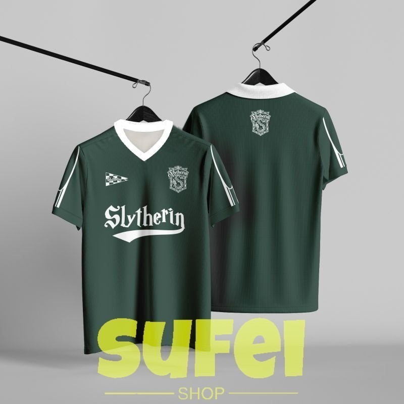Retro Vintage Slytherin Casual Short Sleeve Loose Outdoor Jersey