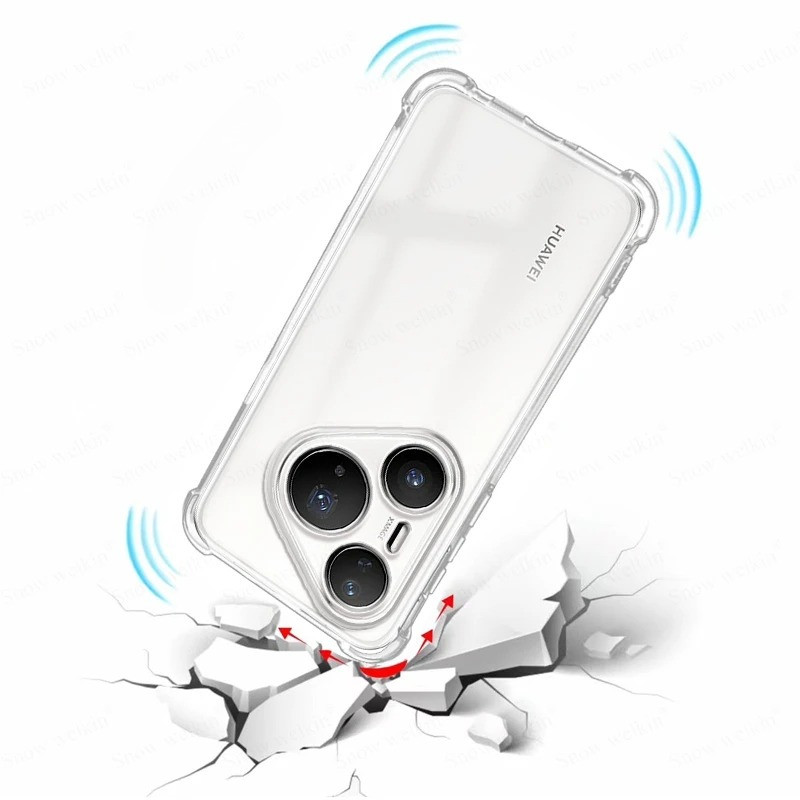 Anti-Falling Soft TPU สําหรับ Huawei Pura 90 Pro Max 80 70 Ultra/Pura 80 90 70 Pro/Pura 80Pro +/Pura
