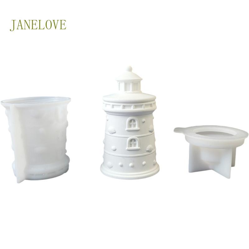 JLOVE ยืดหยุ่นซิลิโคนประภาคารเรซิ่น Mould สําหรับตกแต่งบ้านและของขวัญที่ไม่ซ้ํากัน