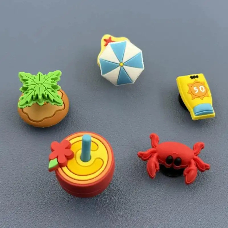 รองเท้า Charms 3D ฤดูร้อนชายหาดเฉพาะรองเท้าหัวเข็มขัดอุปกรณ์เสริมรองเท้า DIY ดอกไม้รองเท้า