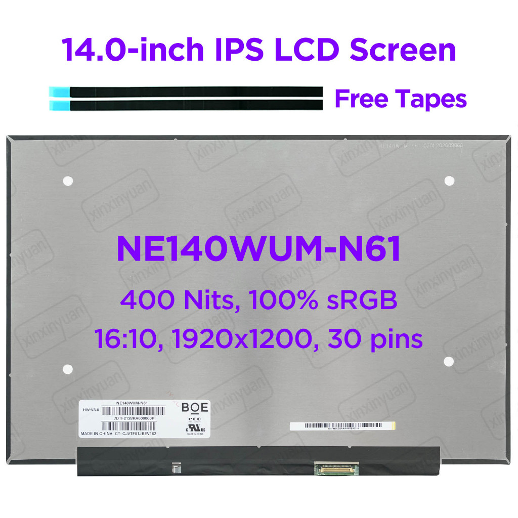 14.0 นิ้วแล็ปท็อปหน้าจอ LCD บาง NE140WUM-N61 NE140WUM-N68 สําหรับ Acer Aspire Lite 14 AL14-31P จอแสด