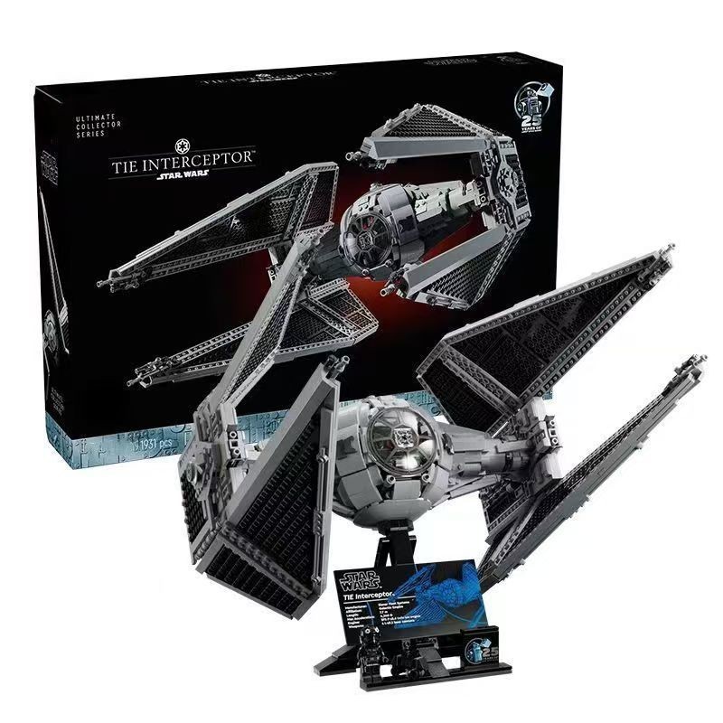 ใช้งานร่วมกับ Lego 75382 Star Wars Series TIE Interceptor Building Block รุ่น Boy ประกอบของเล่นของขว