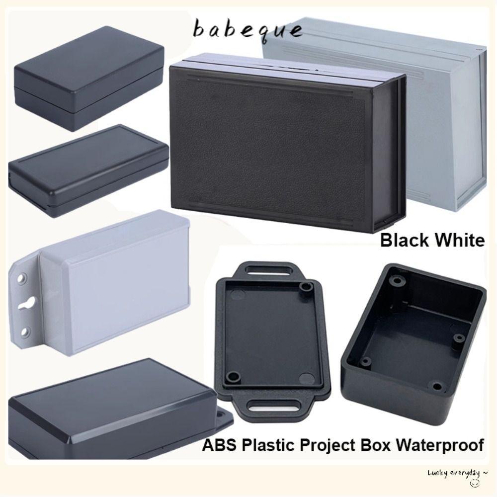 BABEQUE กล่องโครงการตู้, กันน้ํา 9 รูปแบบ DIY Housing Instrument, พลาสติก ABS สีดําสีขาวอิเล็กทรอนิกส์ Home Supplies
