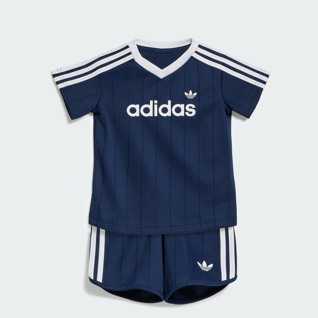 adidas ไลฟ์สไตล์ ชุดเสื้อยืดกางเกงขาสั้น PINSTRIPES SPRINTER เด็ก สีน้ำเงิน KT4364