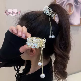 <Spring4>แฟชั่นRhinestone sel PearlผมClawsดอกไม้กิ๊บผู้หญิงCrrettesผู้ถือผมหางม้าHairpinsเครื่องประดับผมของขวัญNice