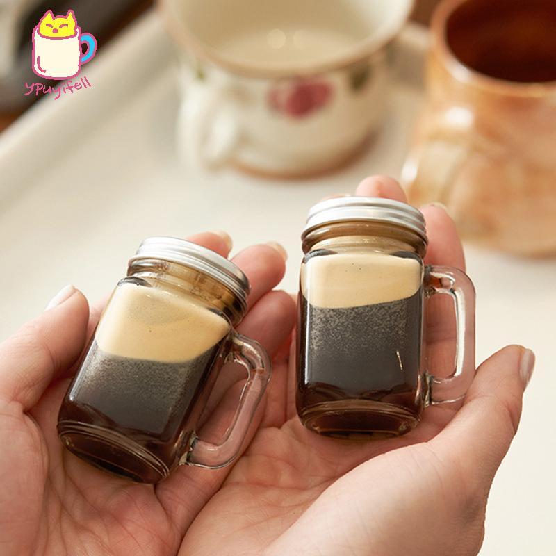 [YPU] Mini Porski Journequin Jam Honey แบบพกพา Leakproof Coffee Milk Juice ขวดพร้อมฝาปิด Home Party Bar วอดก้า Spirits Shot Glass hammer น น นศศ