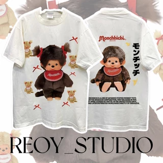 REOY_STUDIO♥เสื้อยืด ผ้าฟอก Oversize แฟชั่นสไตล์เกาหลี T-Shirt โอเวอร์ไซส์ สกรีนลายสวยงาม พิมพ์ คอกลม ฤดูร้อน#009