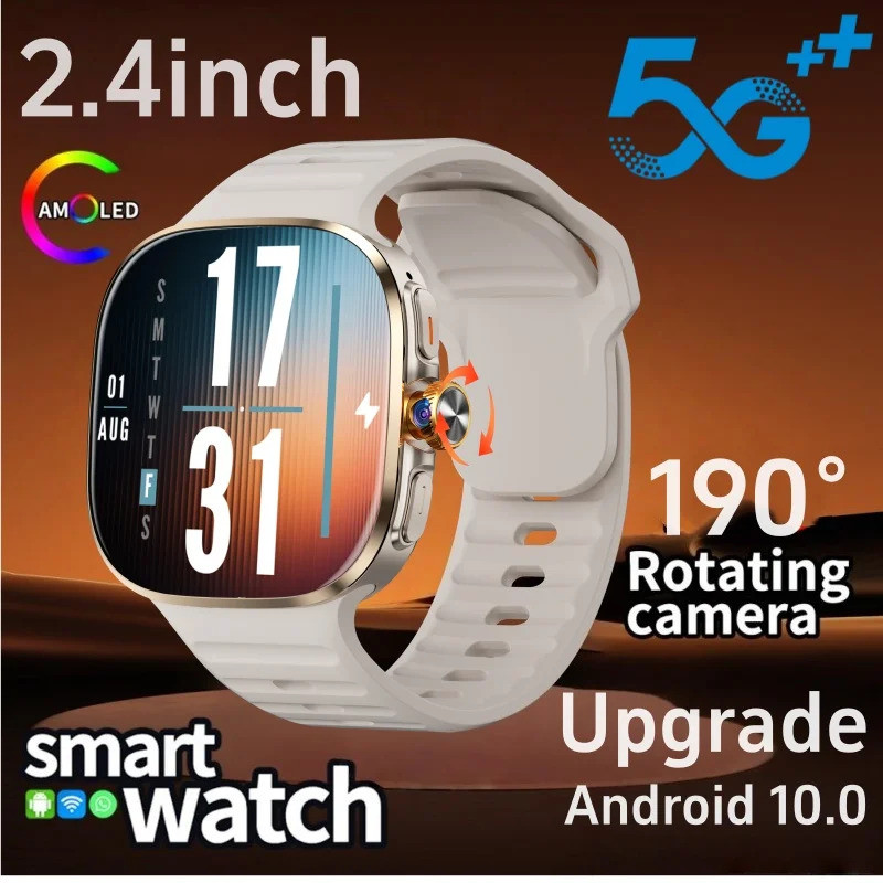 M99 Smartwatch 5G 2.4 นิ้วหน้าจอ Amoled 900W หมุนกล้อง WIFI GPS ตําแหน่งเข็มทิศ NFC บลูทูธสมาร์ทนาฬิ