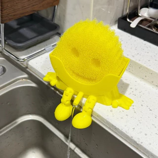 ที่วางฟองน้ำ Scrub Daddy แบบตลก ระบายน้ำได้ มีแขนขา ไม่รวมฟองน้ำ