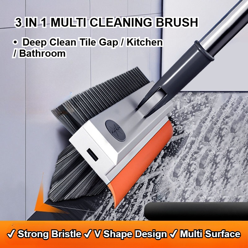 3in1 Berus Cuci V แปรงทําความสะอาดรูปทรงกระเบื้อง Gap ห้องน้ําพื้นห้องครัวทําความสะอาดลึกไม่มีมุมตาย