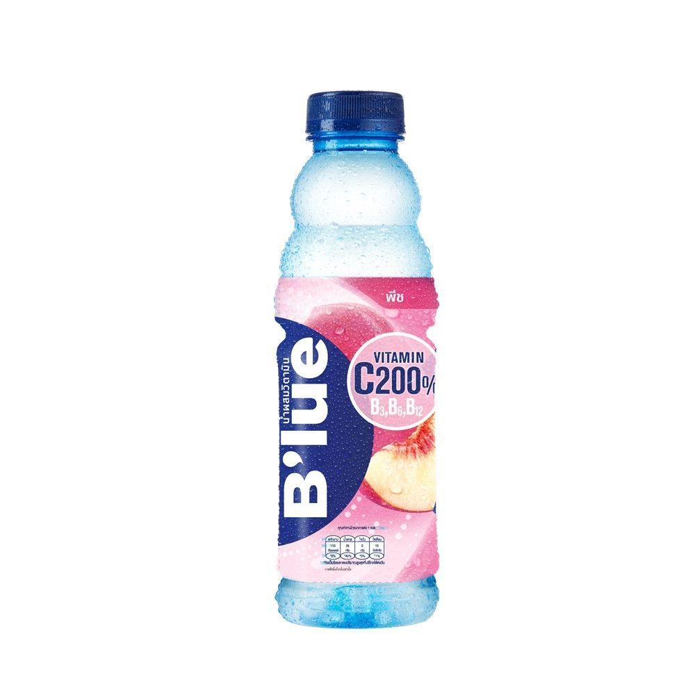 [สินค้าส่งด่วน] บลู น้ำผสมวิตามิน รสเพลย์ฟูล พีช 500มล BLUE PLAYFUL PEACH FLAVOUR 500 ML.