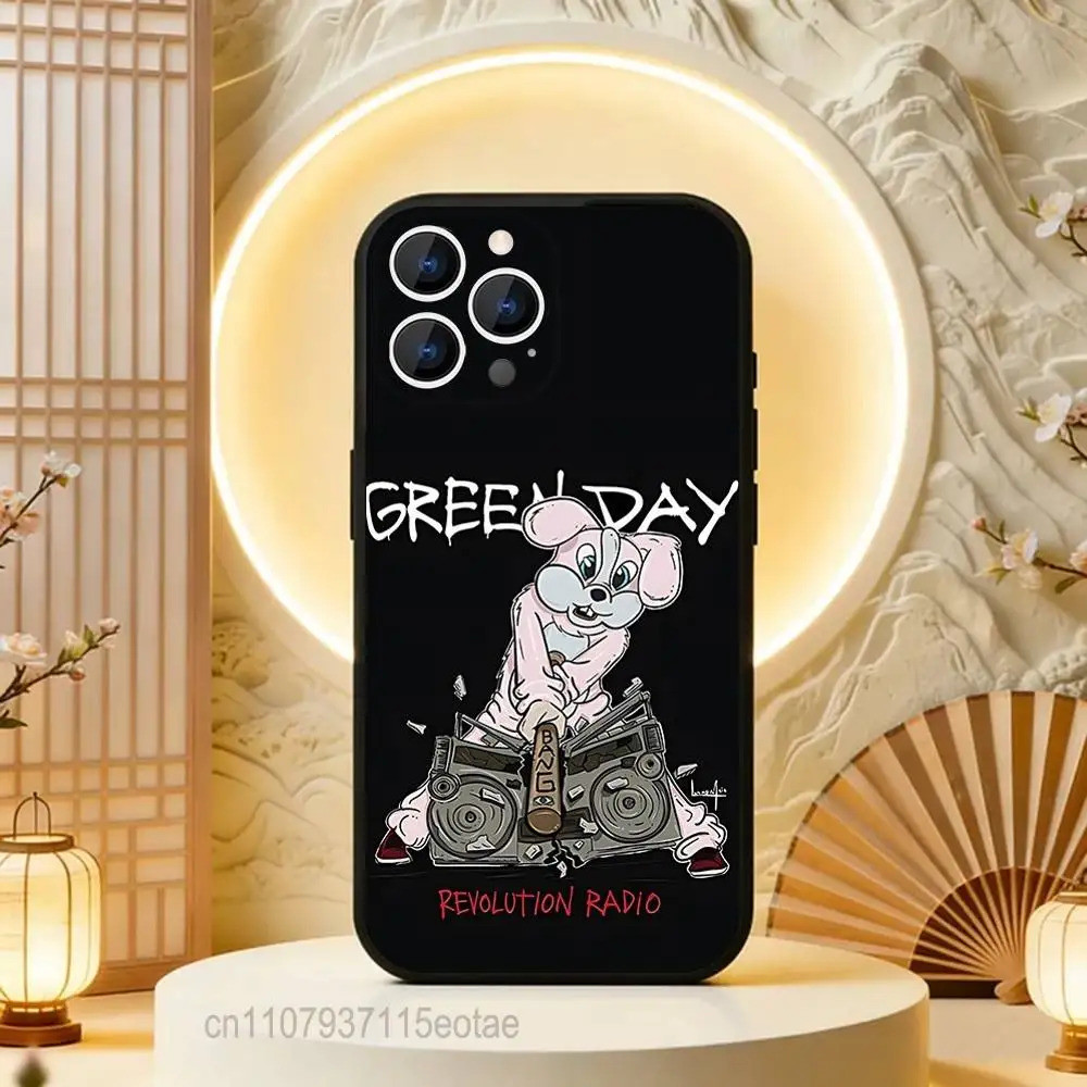 TP-2 BAND G-Green Day สําหรับ iPhone 12,16,13,14,15,17,11,Pro,Max,Plus,E,Air,Mini TPU Soft to Skin-เ