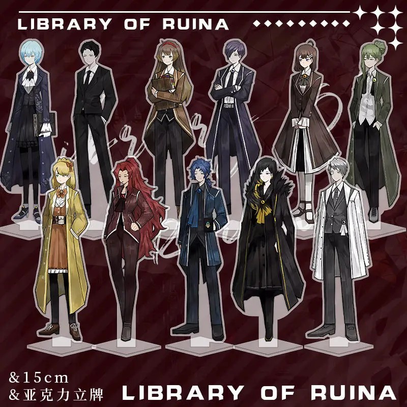 Standee Library of Ruina mica รุ่นตกแต่งตัวอักษร Angela Roland Malkuth Hod Michelle อะนิเมะเกมของขวั