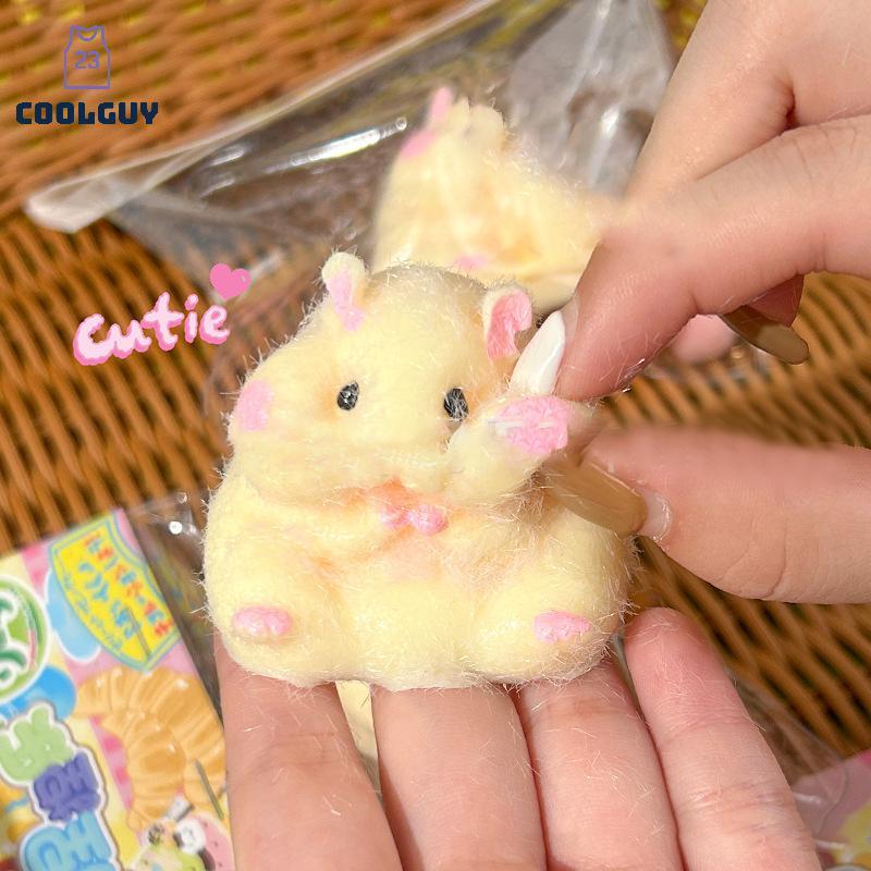 [YLSW] Japan Capsule Hamster Floing Plush Doll Cute Squeeze Soft Stress Relief Toy TH