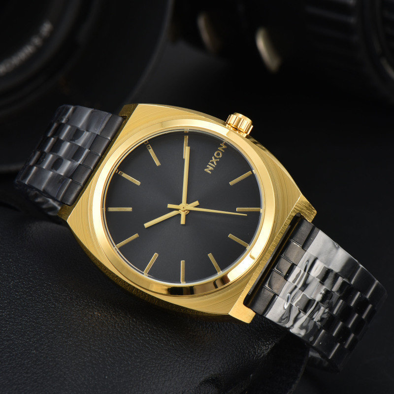 แฟชั่น 3 มือ Casual Quartz NIXON Calendar Steel Band นาฬิกาผู้ชาย