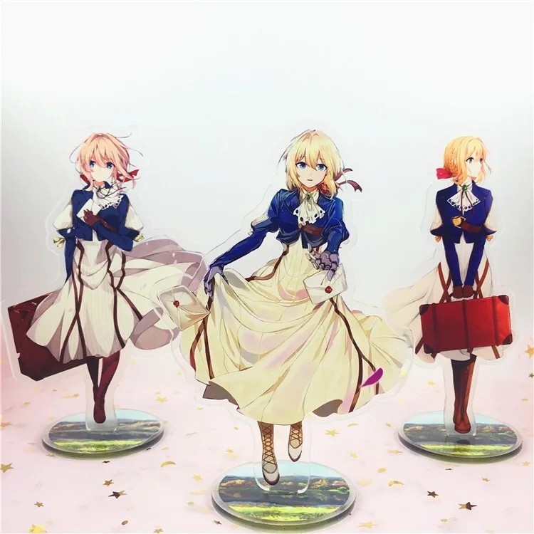 Standee Anime Violet Evergarden Mica รุ่นสําหรับตกแต่งโต๊ะเรียน ของขวัญสะสม วัสดุอะคริลิคใสคุณภาพสูง
