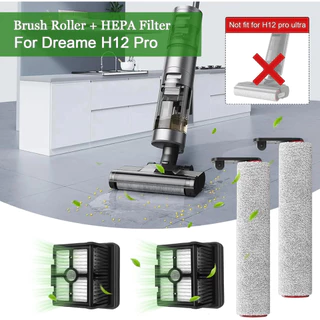 Dreame H12 Pro / H12 Pro Plus / H12 Mix CE / M30 BETA อะไหล่เครื่องดูดฝุ่นเปียกแห้งลูกกลิ้งอุปกรณ์เสริมตัวกรอง Hepa