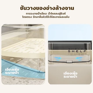 Kitchen Sink Rack ชั้นวางอ่างล้างจาน ชั้นวางอ่างล้างจานในครัว ชั้นวางฟองน้ำ วางน้ำยาล้างจาน ระบายน้ำได้