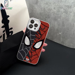 เคสไอโฟน สำหรับ iPhone 17 16 15 Pro Max 11 12 13 14 Pro Max X XR XS Max 7Plus 8Plus เวนอมสไปเดอร์แมน สำหรับผ้าสีไอศรี