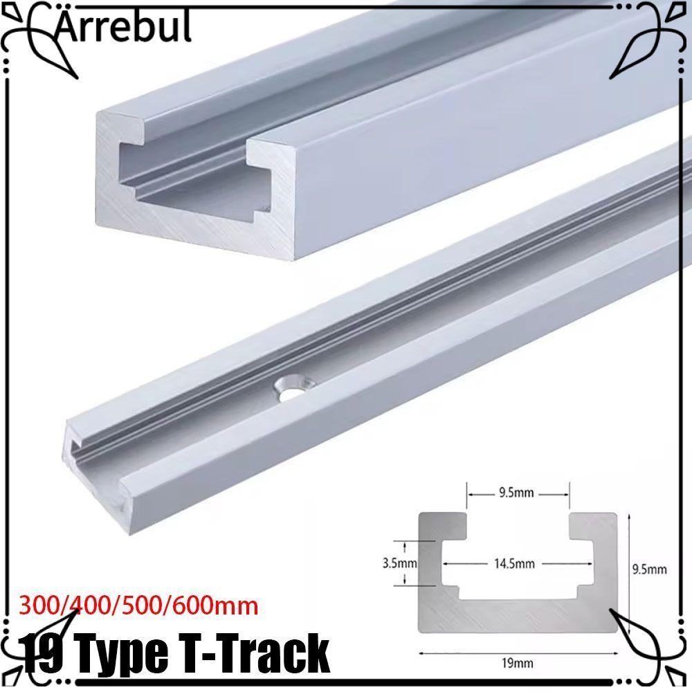 AREBUL 1 ชิ้น T-Track, สไลด์ราง T Slider Fixture Slot สไลด์ T-Slot Track, 19 ประเภท 19x9.5 มม.300-60
