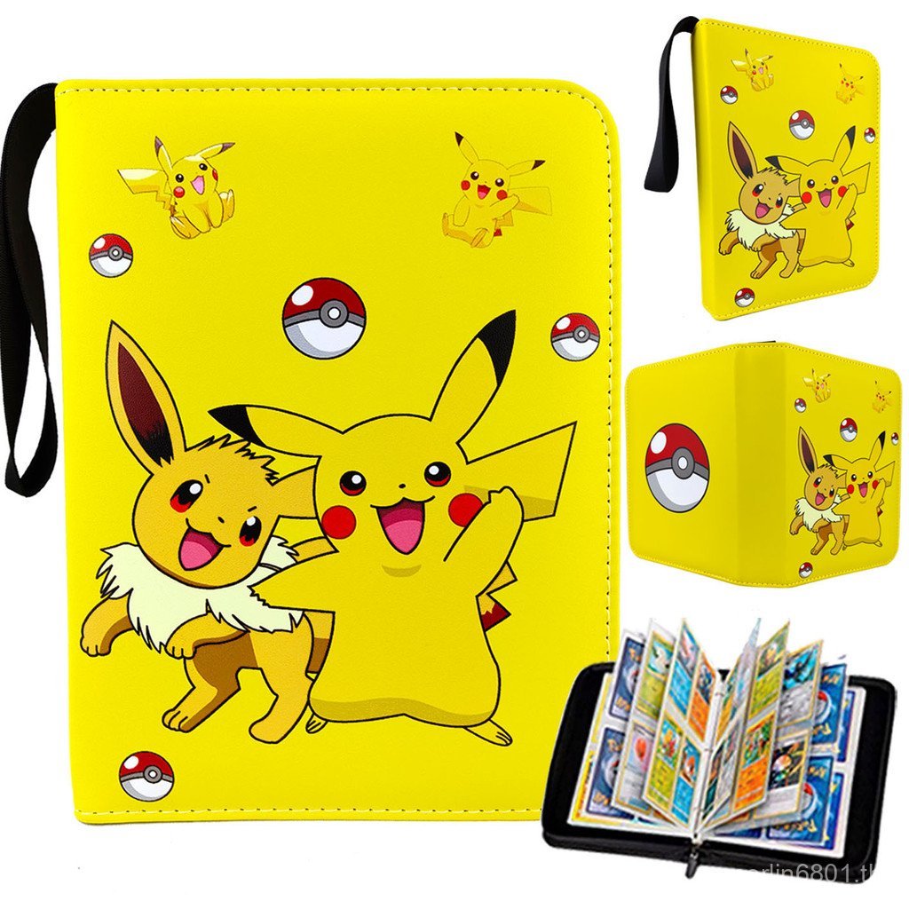 Pokémon Pokémon Card Book Collection Book หนังซิปกระเป๋าเก็บการ์ดขนาดใหญ่ความจุ 4 Palace 9 Palace Ca