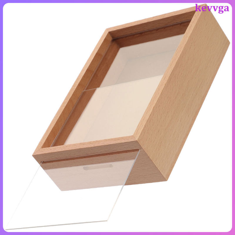 Compact Coffee Wood Photo Frame Bank กล่องประหยัดเงินอเนกประสงค์สําหรับห้องนอนและการศึกษา kevvga
