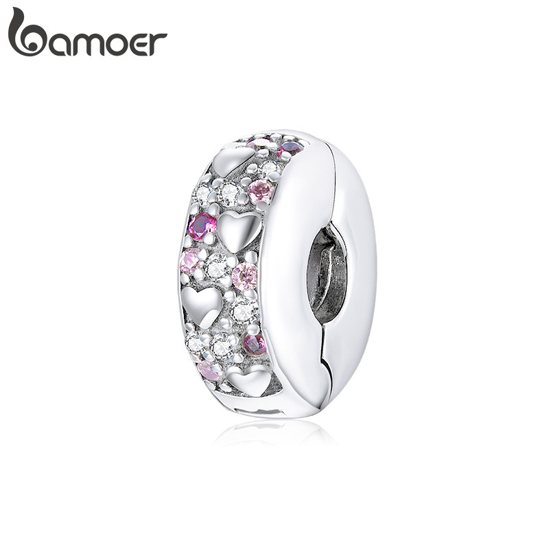Bamoer Charms ลูกปัดรักซิลิโคนสำหรับสร้อยข้อมือ ตกแต่งหัวเข็มขัด สินค้าพร้อมสวมใส่ เพื่อผู้หญิง เป็นของขวัญที่สมบูรณ์แบบ