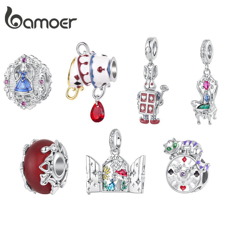 สร้อยข้อมือลูกปัด charm Bamoer สำหรับทำด้วยตนเองและเป็นของขวัญสำหรับผู้หญิง