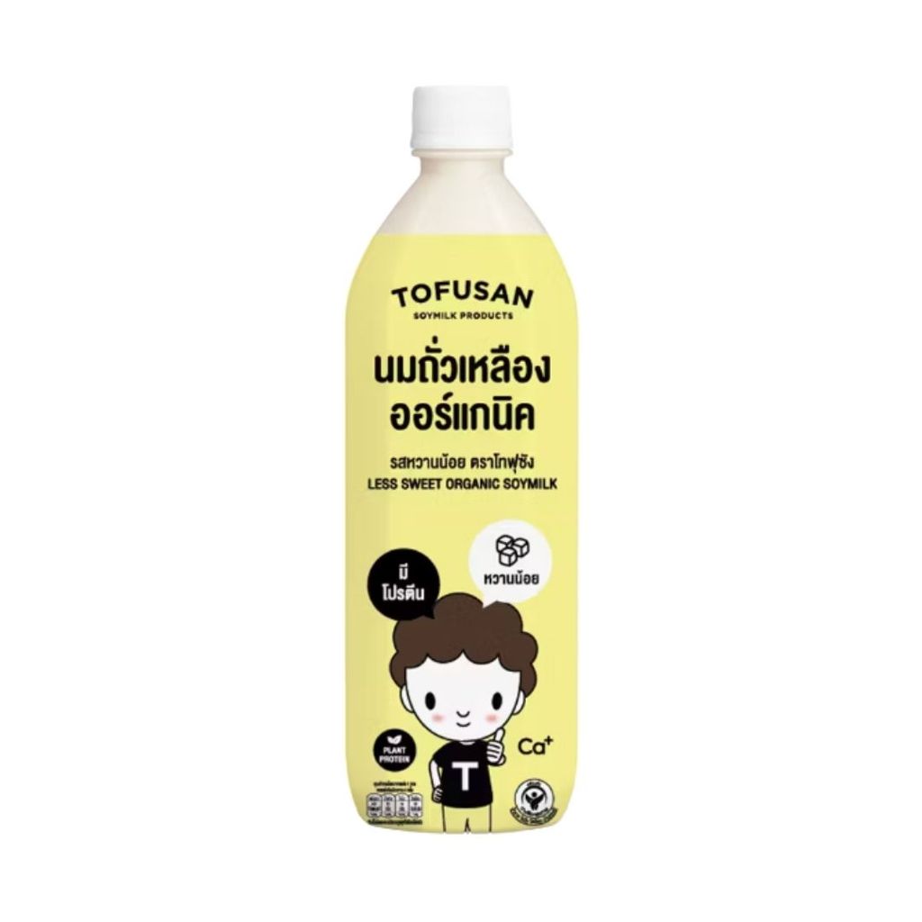 โทฟุซัง นมถั่วเหลืองหวานน้อย (Tofusan Low Sugar Soy Milk 830ml.)