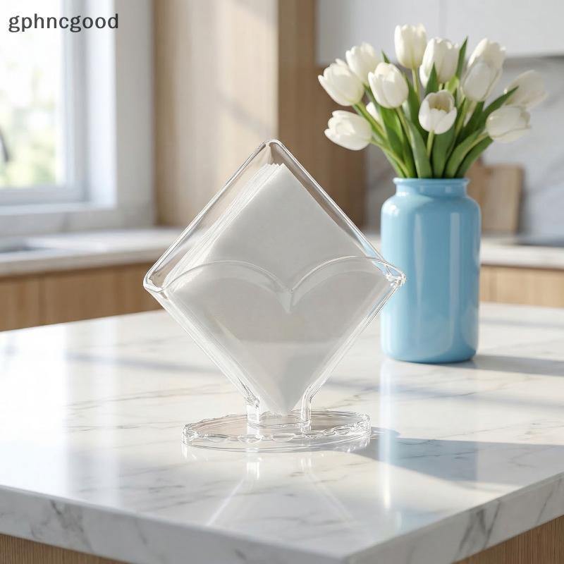 [GPH] โมเดิร์นกล่องกระดาษทิชชูอะคริลิคออกแบบตรงสําหรับโรงแรมร้านอาหารสํานักงานคุณภาพสูงผู้ถือผ้าเช็ด