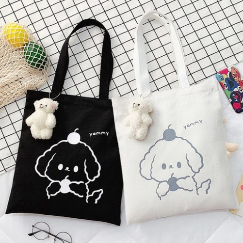 Daily Eco Bag Pouch Bag Truffle Bag Shopper Bag Shoulder Bag Dog Canvas Bag Eco Bag