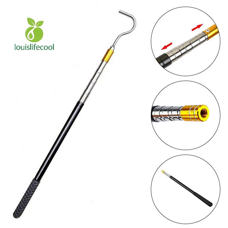 Louislifecool Scalable Snake Hook Reptile Catcher Stick, Snake Handling Tool สําหรับ Python Rattlesn