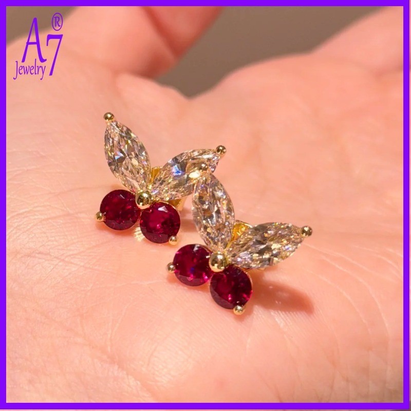 New Arrivalstylish Super Fairy Bow Diamond ต่างหู M5344