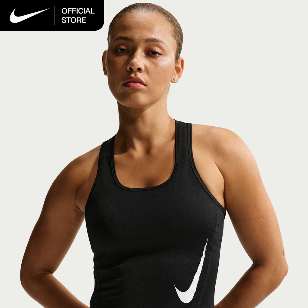 Nike Dri-FIT Women's Tempo Swoosh Running Tank - Black [IO0246-010]