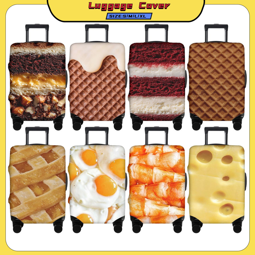 CookiesPastries กระเป๋าเดินทางล้างทําความสะอาดได้ตัวป้องกันกระเป๋าเดินทางป้องกันรอยขีดข่วนเหมาะกับ 1