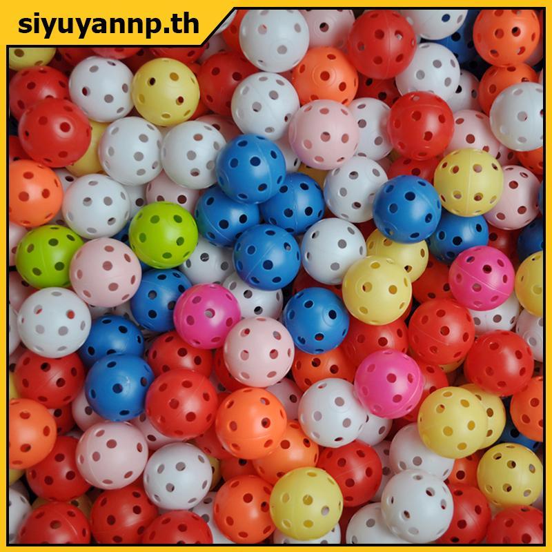 SIYUY 20 ชิ้น Hollow พลาสติกฝึกซ้อมลูกกอล์ฟลูกกอล์ฟ Air Flow Balls ,