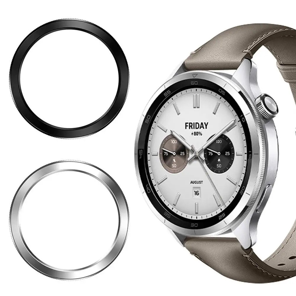 สําหรับ Xiaomi นาฬิกา S4/S3 Bezel Simple PC กรอบสําหรับ Mi Watch 4/3, ทนทานป้องกันแหวนสีดํา/เงิน