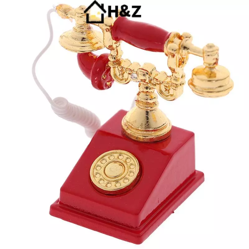 H & Z โทรศัพท์ย้อนยุคจิ๋ว 1:12 สำหรับตุ๊กตา thumbnail 10