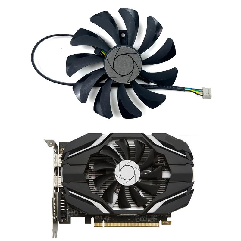 85 มม.4pin HA9010H12SF-Z RX460 4GB Cooler พัดลมเปลี่ยนสําหรับ MSI Inno3D P106 960 GeForce GTX 1060 A