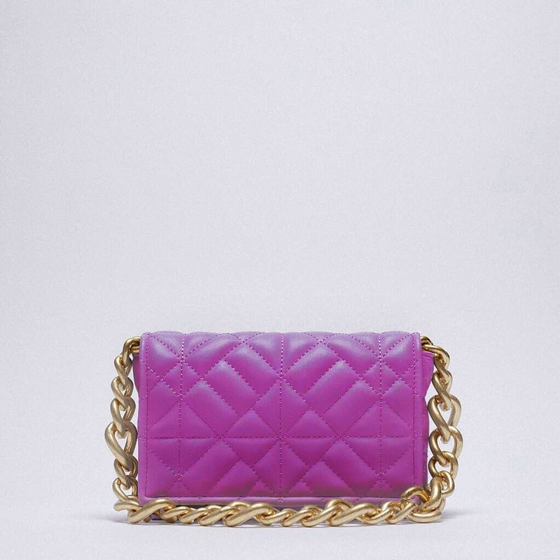 DC8 ZARA2022 กระเป๋าสะพายไหล่ผู้หญิงใหม่กระเป๋าสะพายข้างกระเป๋าโซ่ควิลท์ 6046810009