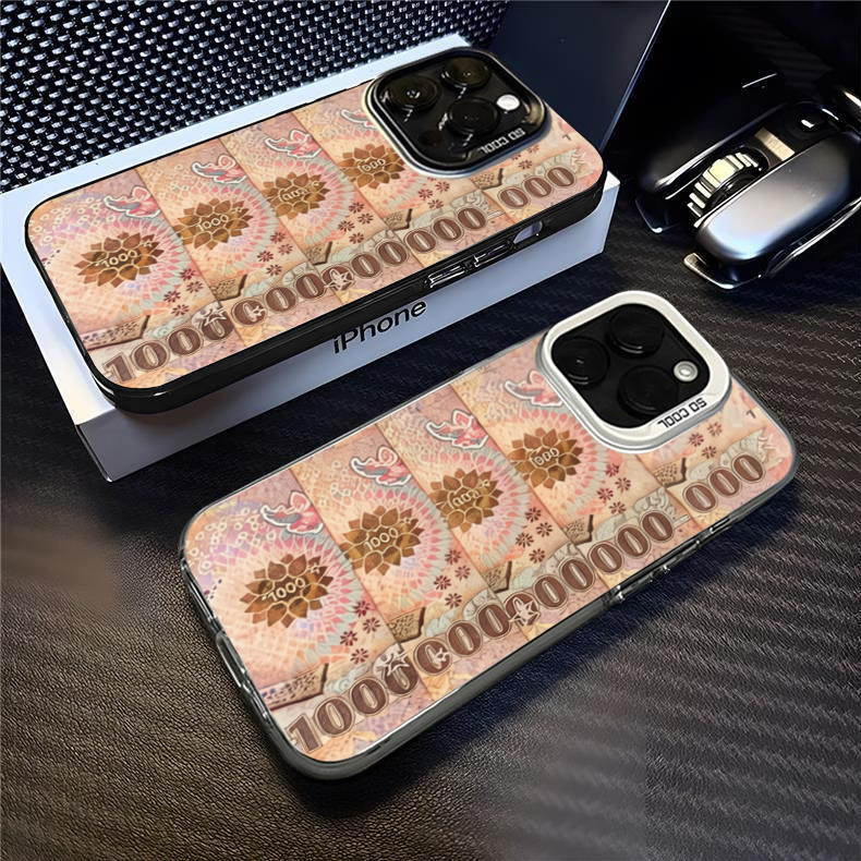 เคสโทรศัพท์ลายบาทไทยแบบเต็มหน้าจอ ใช้ได้กับ iPhone 17Air/16/15 Plus/14ProMax/12/13Pro/11,X/XR กันกระแทกและกันรอยขีดข่วน