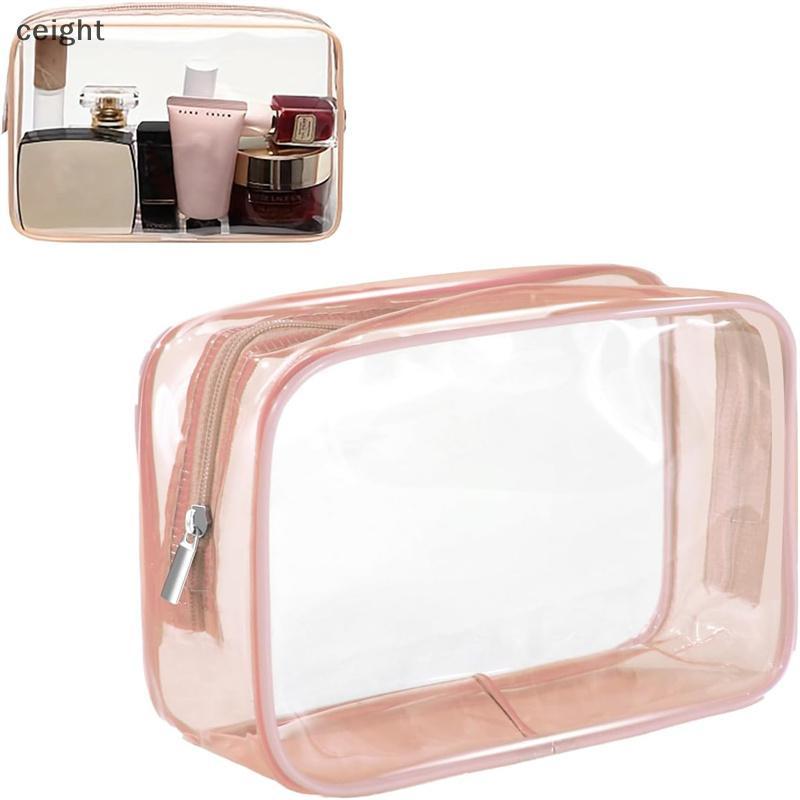 [ceight] Travel Storage Bag Cosmetic Bags PVC Waterproof Transparent Cases Large Capacity Plastic Zi