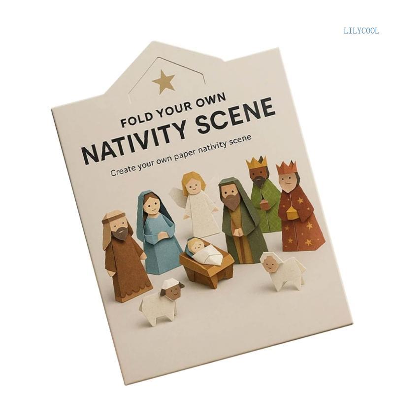 CH Christmas Nativity Paper Craft Kits กิจกรรมวันหยุดงานรื่นเริง Party Supplies