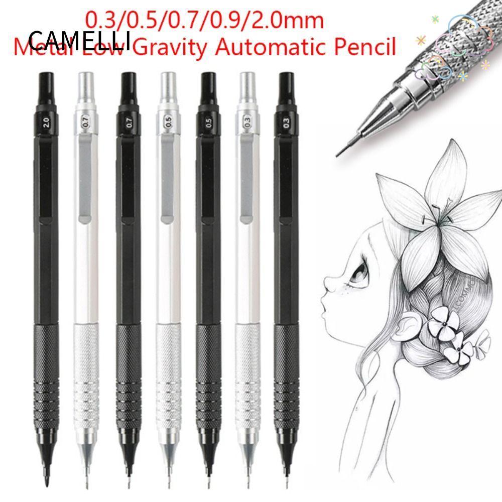CAMELLI ดินสออัตโนมัติ, โลหะ 0.3/0.5/0.7/0.9/2.0 มม., Creative Low Gravity เครื่องเขียนวาดเครื่องมือ