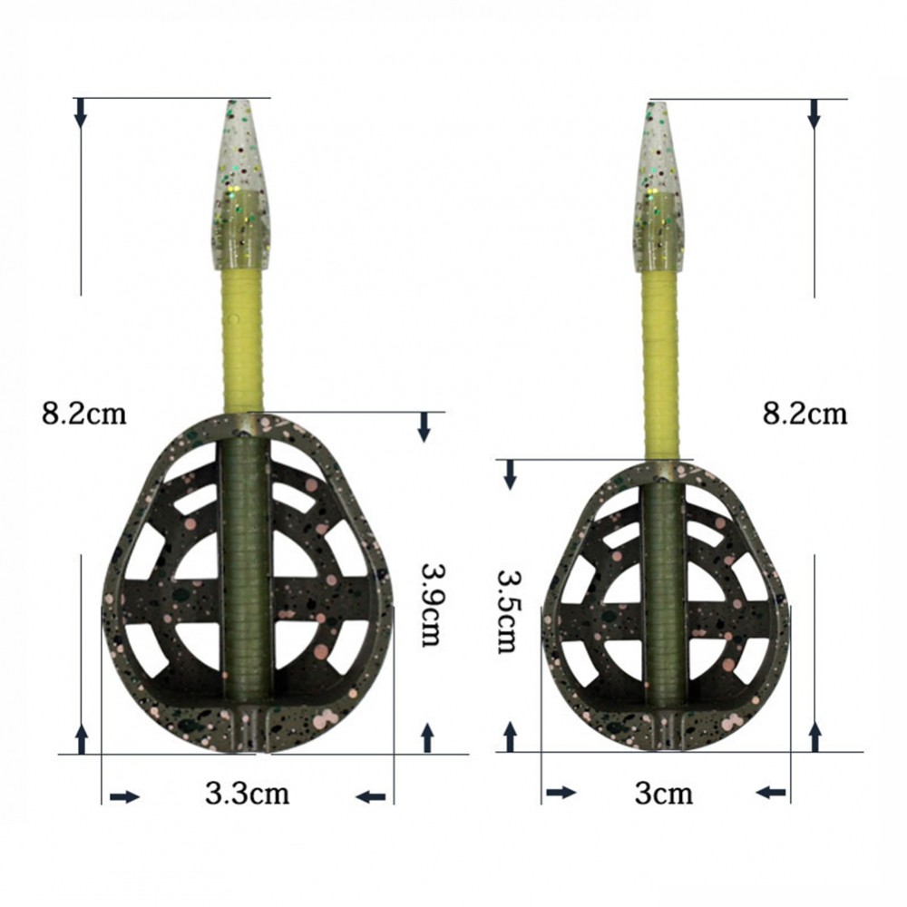 คุณภาพสูงตกปลา Feeder Thrower Iscas น้ําหนักเบาอินไลน์ Method Feeder