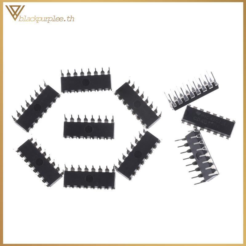 BPUR 10PCS CD4017BE 4017 CD4017 Decade Counter Divider IC.