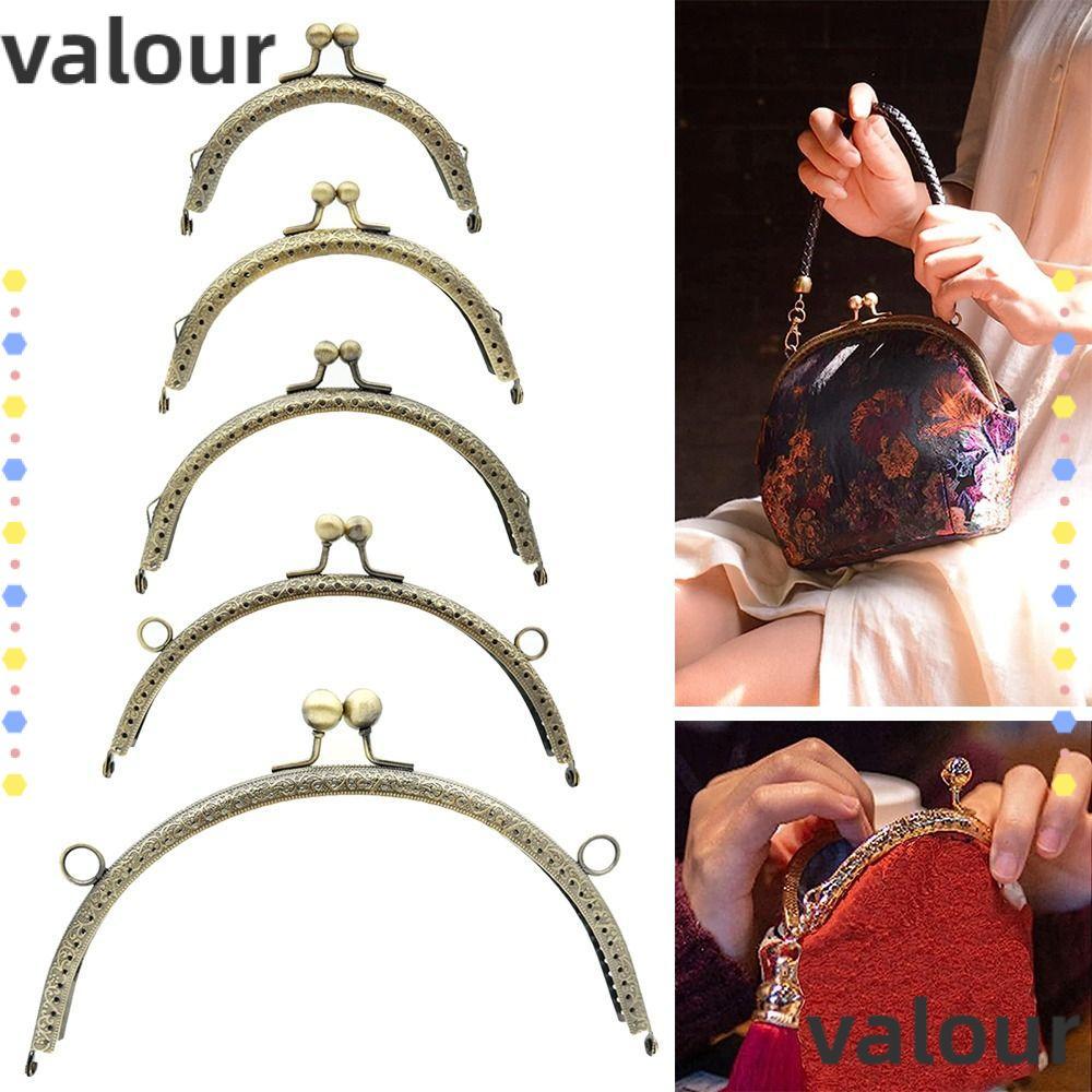 VALOUR Purse Frame Kiss Clasp, Metal Vintage Purse Clasp Frame, Mini Bag Hardware Bag Frame Buckle D
